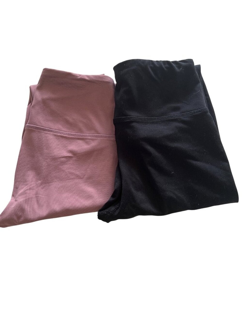 Bundle High-Waisted Yoga Leggings Bundle Black & Mauve Full Length S